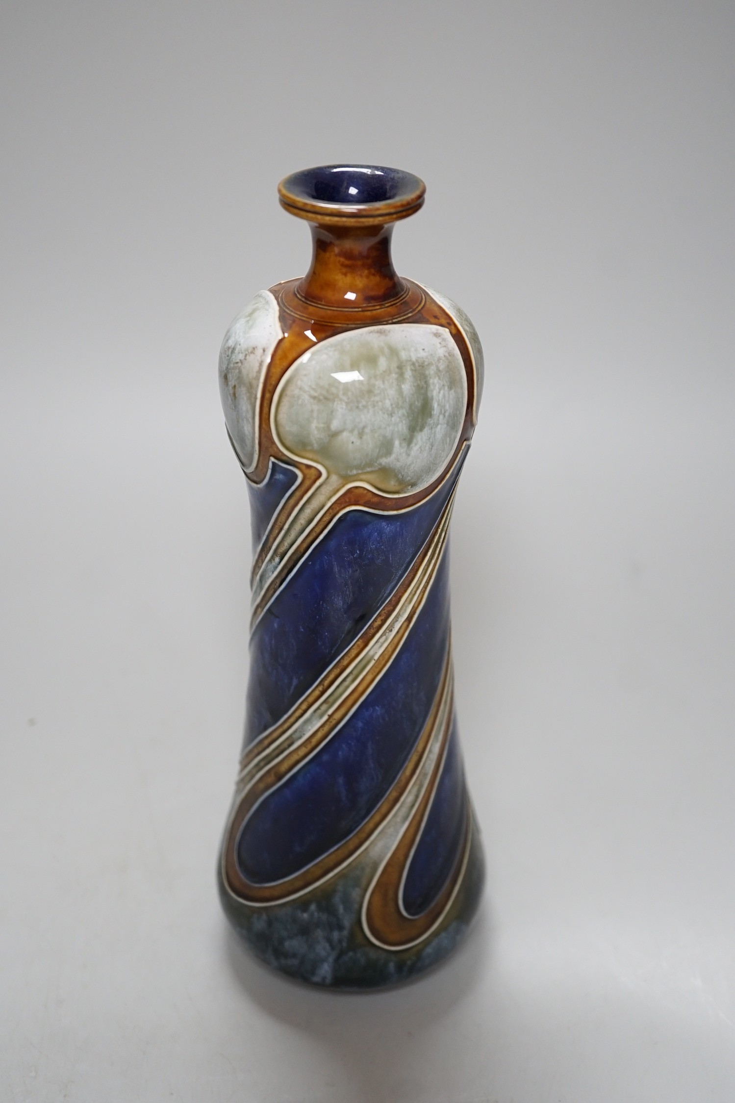 An Art Nouveau Doulton Lambeth vase by Frank Butler, 28.5cm